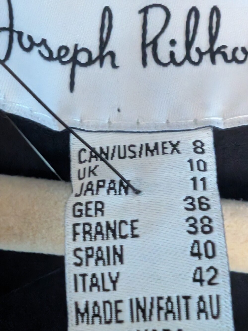 Joseph Ribkoff black and blue colorblock Handkerchief dress .. Size 8 - Picture 8 of 8